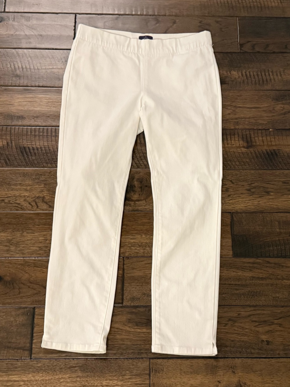 NYDJ Millie Pull-On Ankle White Denim Pants